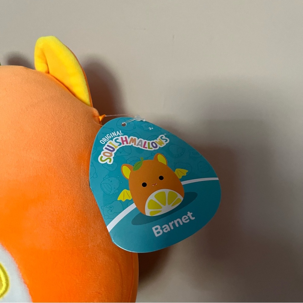 NWT 8” Barnet the Orange Fruit Bat Squishmallow - Picture 2 of 2